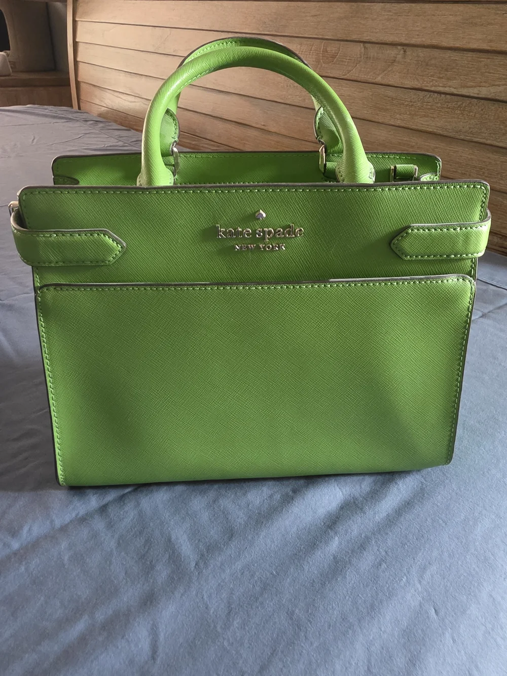 kate spade New York Lime Green Saffiano Leather Satchel